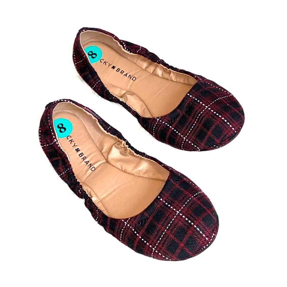 NWT Lucky Brand “Ellie” Plaid Flats